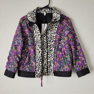 Coach Reversible Jacket NWT Size S Floral/Black